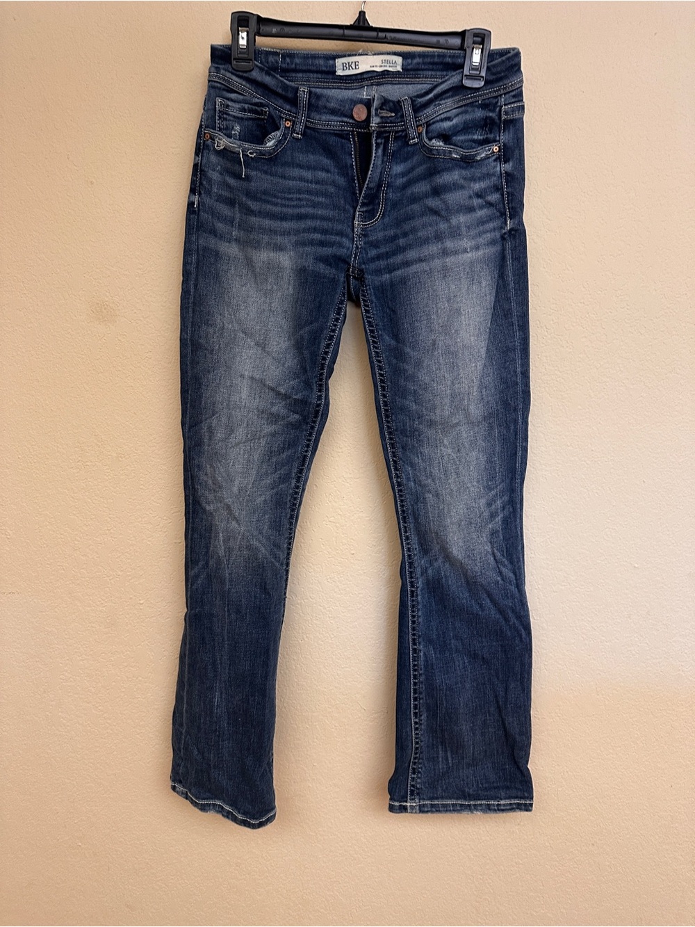 BKE Stella Women's Boot Cut Jeans in Dark Blue Wash